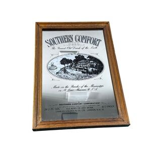 Vintage Southern Comfort Mirror Framed Colour Pub Bar Man Cave Collectable